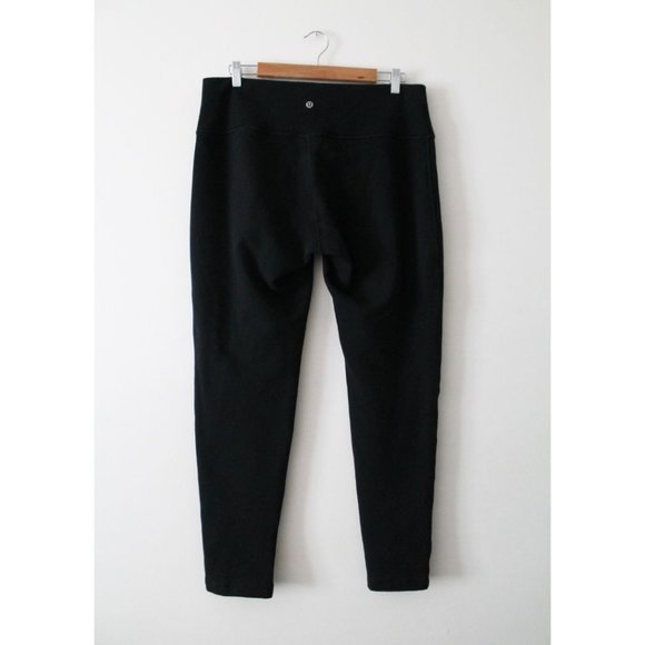 Lululemon Wunder Lounge Pant 30" Black Size 12 Cotton Fleece - Picture 5 of 12